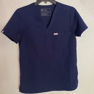 Figs Catarina One-Pocket Scrub Top - Navy